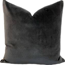 High End Luxury Designer Velvet Floral Grey Handmade Cushion Cover Interior Decorative - thumbnail 3