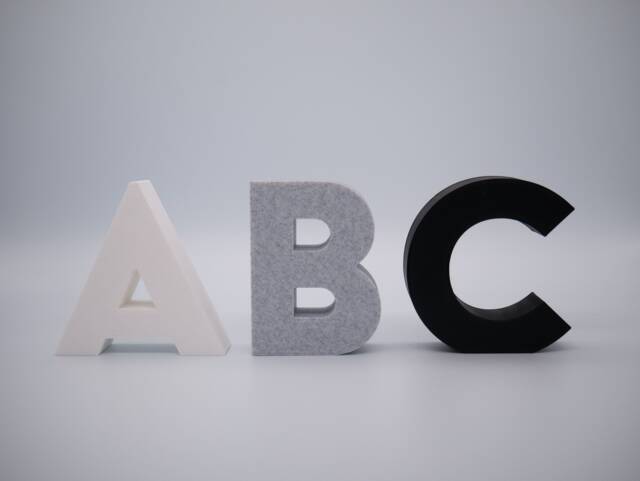 Personalised Decorative Letters Freestanding Ornament - Black, White Or Stone Effect Lightweight Shelf Home Decor - image 1
