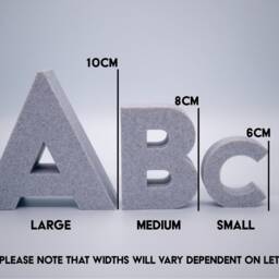 Personalised Decorative Letters Freestanding Ornament - Black, White Or Stone Effect Lightweight Shelf Home Decor - thumbnail 3