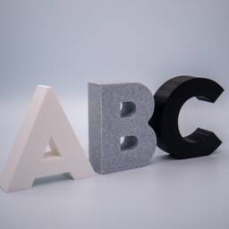 Personalised Decorative Letters Freestanding Ornament - Black, White Or Stone Effect Lightweight Shelf Home Decor - thumbnail 2