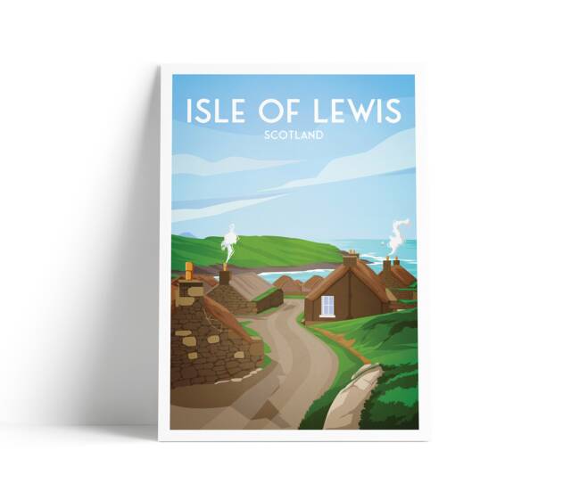 Isle Of Lewis Print - Gearranan Blackhouse Village The Western Isles Outer Hebrides Scottish Wall Art