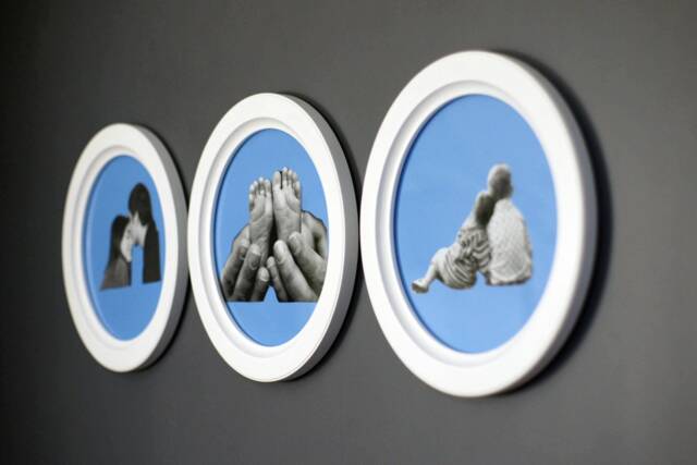 "White Round Frame, Handcrafted Photo Picture Frame, Wooden Photo Wood Frame With Glass ""Barrow" - image 1