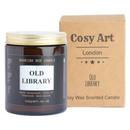 Old Library Scented Soy Candle Bookish Gift - 180Ml, 40H Burning - thumbnail 1