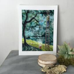 Forever Young, Baby Boy, Shower Gift, Bob Dylan Lyrics, Little Boy Nursery, New Baby, Stars, 8.5 X 11 Archival Reproduction Print - thumbnail 1