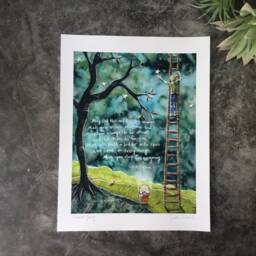 Forever Young, Baby Boy, Shower Gift, Bob Dylan Lyrics, Little Boy Nursery, New Baby, Stars, 8.5 X 11 Archival Reproduction Print - thumbnail 2