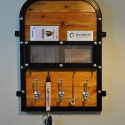 Gift For The Family - For Home-Letter Rack-Entryway-Organiser-Natural Wood-Reclaimed Wood-Key Hooks-Letter Tidy - Hallway Organiser - thumbnail 3