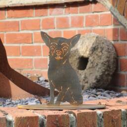 New Chihuahua Rusty Metal Outdoor & Garden Gift, Chihuahua Decoration - thumbnail 1