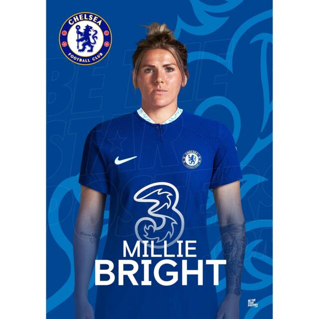 Chelsea Women Fc Bright 22/23 Headshot Poster - Officially Licensed Product A3/A4