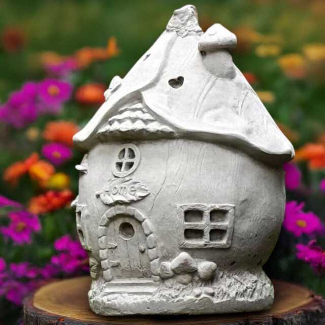 Concrete House Statue Cement Sculpture Garden Figurine Outdoor Forest Home Ornament Front Door Decoration House Lover Gift - image 1