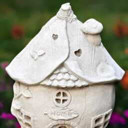 Concrete House Statue Cement Sculpture Garden Figurine Outdoor Forest Home Ornament Front Door Decoration House Lover Gift - thumbnail 2