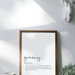 Granny Definition Quote Print, Mothers Day, Statement Poster, Printed Onto 240Gsm White Matte Finish Paper/A5-A3 Paper Sized Available - thumbnail 2