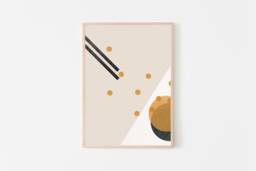 Roe Nigiri Sushi Art, Japanese Food Modern Giclee Print, Fine Art Paper Home & Kitchen Decor For The Lover - thumbnail 1