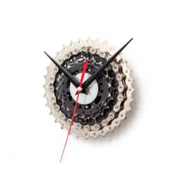 steampunk Wall Clock, Clock Made Out Of Recycled Bicycle Gears & Sprockets, Unique Modern Unusual Art, Gift Idea For Him - thumbnail 3