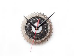steampunk Wall Clock, Clock Made Out Of Recycled Bicycle Gears & Sprockets, Unique Modern Unusual Art, Gift Idea For Him - thumbnail 1