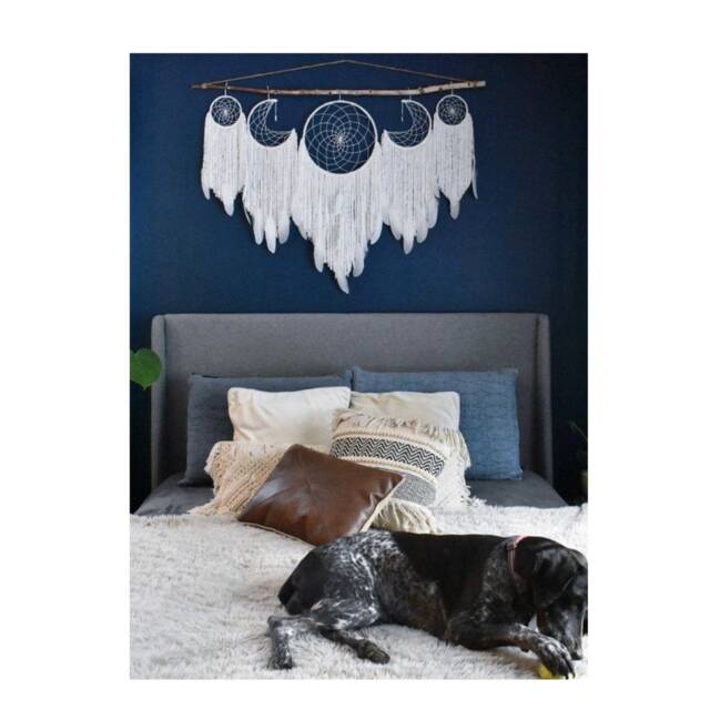 Moon Child Dream Catcher Wall Hanging // Set Of 5 Catchers Phase + Branch - image 1