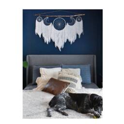 Moon Child Dream Catcher Wall Hanging // Set Of 5 Catchers Phase + Branch - thumbnail 1