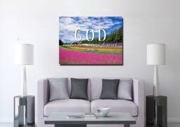 Psalm 488 God Makes Her Secure Forever Bible Verse Wall Art Canvas Scripture Home Decor Religious Framed Painting Gifts - thumbnail 1