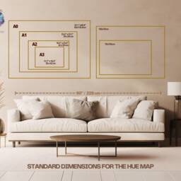 Marble Style World Map Print - Minimalist Wall Art Modern Home Decor - thumbnail 4