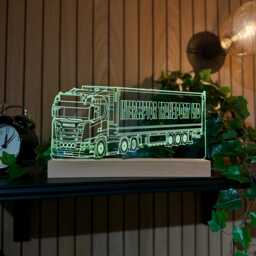 Personalised Lorry Light - Led Lamp For Driver, Truck Cab Sign Night Light, Driver Accessory, Kids For Bedroom - thumbnail 2