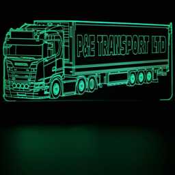 Personalised Lorry Light - Led Lamp For Driver, Truck Cab Sign Night Light, Driver Accessory, Kids For Bedroom - thumbnail 3