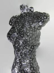 Abstract Metal Torso Wall Art Sculpture By Holly Lentz - thumbnail 4