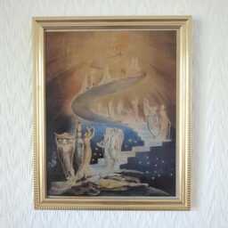 "Jacob's Dream - William Blake, 1799 Handmade Reproduction On Canvas Metaphysical Occult Esoteric Art 8""x10" - thumbnail 1
