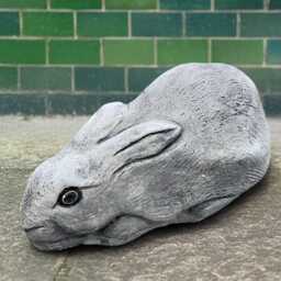 Large Bunny Sculpture Outdoor Rabbit Statue Stone Animal Figurine Cement Pet Ornament Handmade Art Bunny Lover Gift Garden - thumbnail 4