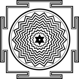 Wall Sticker Shiva in Manifestation Yantra - Decal - thumbnail 1