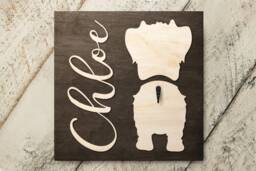 Personalized Shih Tzu Dog Hook Sign With Pet Name, Custom Animal Wall Hanger For Birthday Gift - thumbnail 1