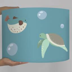 Lampshade Child Nursery Lamp Blue - thumbnail 2
