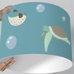 Lampshade Child Nursery Lamp Blue - thumbnail 3