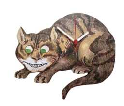 Cheshire Cat Clock - Cats Alice in Wonderland Gift Gifts Aw10-C - thumbnail 1
