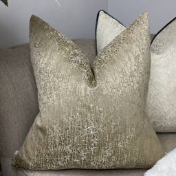 "Luxury Pillow, Blake Textured Cushion Pillow Cover, Brass Gold Designer Fabric, Sofa - Bed Throw Cover 16"" 18"" 20"" 22"" 24"" 26" - thumbnail 3