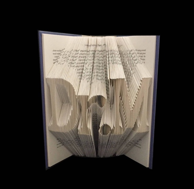 Dr.m - Doctor Phd Graduate Graduation Gift Professor 3 Letters Folded-Book Art Sculpture Unique Custom Personalized - image 1