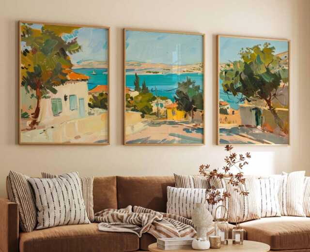 Set Of 3 Israel Posters, Travel Prints, Art, Botanical Decor, Floral Arts, Jewish Wall Middle Eastern Prints - image 1