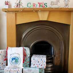 Personalised Santa Sack , Christmas Tree Polar Bear Stocking, Toy Sack, Christmas Eve Bag, Family Stockings - thumbnail 4