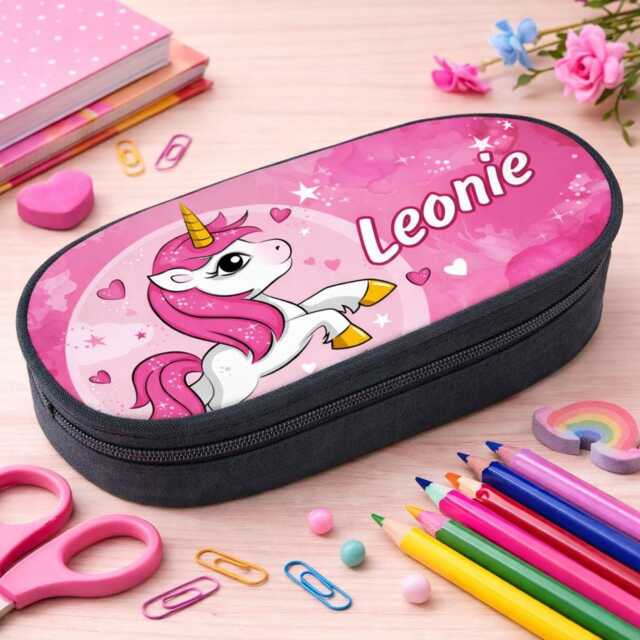 Personalized Unicorn Pencil Case With Name For Back To School, Box, Roll, School Cone, Bag, First Day Of Girls - image 1