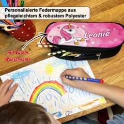 Personalized Unicorn Pencil Case With Name For Back To School, Box, Roll, School Cone, Bag, First Day Of Girls - thumbnail 2