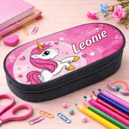 Personalized Unicorn Pencil Case With Name For Back To School, Box, Roll, School Cone, Bag, First Day Of Girls