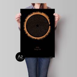 Custom Sound Wave Art Print, Personalised & Song Lyrics, Wedding Gift For Him, Her On Print Or Canvas - Non Metallic - thumbnail 4