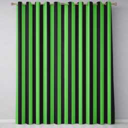Green Black Wavy Stripe Abstract Seamless Pattern Readymade Eyelet Ring Top Thermal 100% Blackout Curtains - thumbnail 2