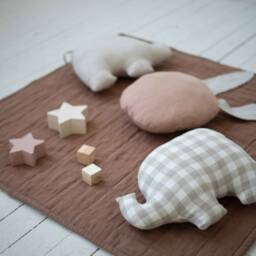 Linen Elephant Pillow. Handmade Toy. Custum Color Baby Toy Baby Room Nursery Pillow Linen Decor. Elephant - thumbnail 3