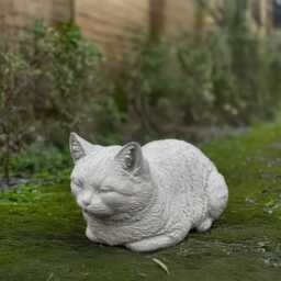 Garden Cat Statue Concrete Kitten Sculpture Outdoor Kitty Figurine Cement Memorial Decoration Kitten Lover Gift Yard Art Lawn Ornament - thumbnail 2