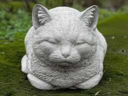 Garden Cat Statue Concrete Kitten Sculpture Outdoor Kitty Figurine Cement Memorial Decoration Kitten Lover Gift Yard Art Lawn Ornament - thumbnail 1