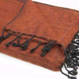 Handwoven Yak Wool Blend Throw Blanket Large Meditation Shawl - thumbnail 3