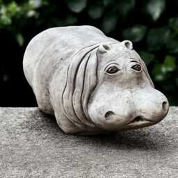 Large Hippo Sculpture Concrete Figurine Stone Wildlife Decoration Handmade Ornament Garden & Home Statue Hippo Lover Gift - thumbnail 4