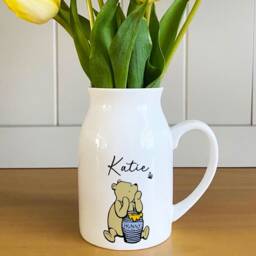 Personalised Winnie The Pooh Bud Vase, Thank You Gift, Vase For Flowers, Small - thumbnail 2