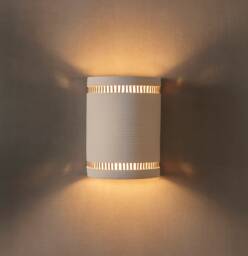 Handmade White Clay Ceramic Sconce, Modern Wall Light
