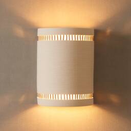 Handmade White Clay Ceramic Sconce, Modern Wall Light - thumbnail 2