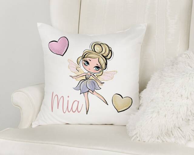 Personalised Princess Fairy Cushions - Cushion Gift For Her Children's Birthday Stocking Filler